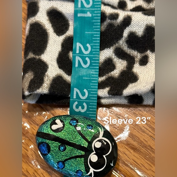 French Laundry Cardigan Open Front Waterfall Cascade Style Animal Print X-Large - Picture 13 of 13